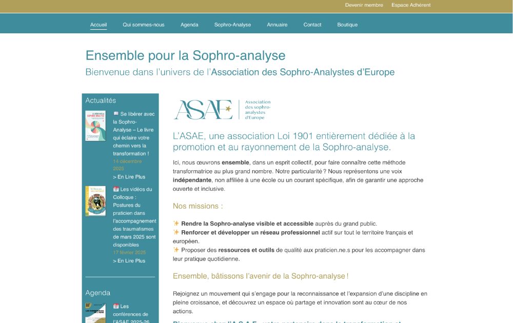 ASAE Sophro-Analystes, réalisation Communicactiv